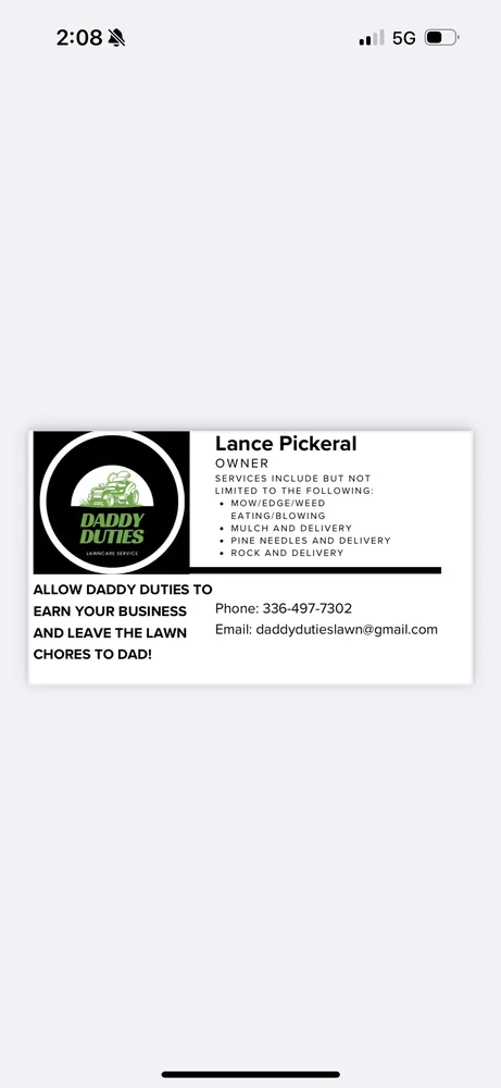 Top-rated yard maintenance in Kernersville, NC by Daddy Duties Lawn Service