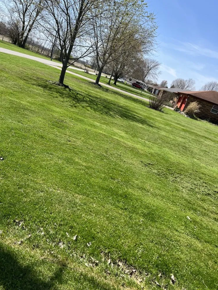 Professional lawn mowing service with custom design across Anderson, IN - Dad’s Lawn Care Landscaping