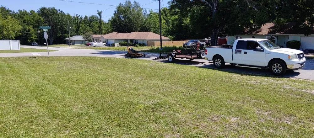 Reliable lawn mowing service for residential properties in Summerfield, FL by DAD's Lawn Care
