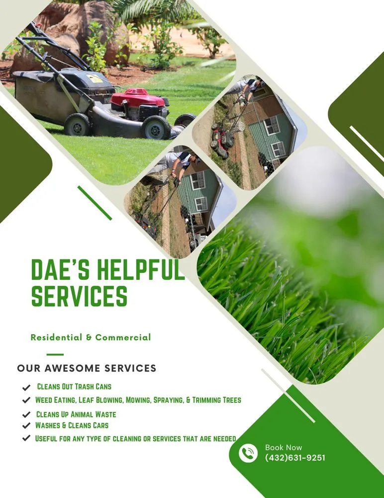 Affordable landscaping services for homes across Odessa, TX - Dae’s Helpful Services