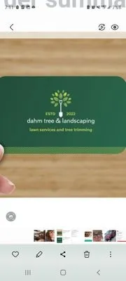 Dahm Tree and Landscape Logo