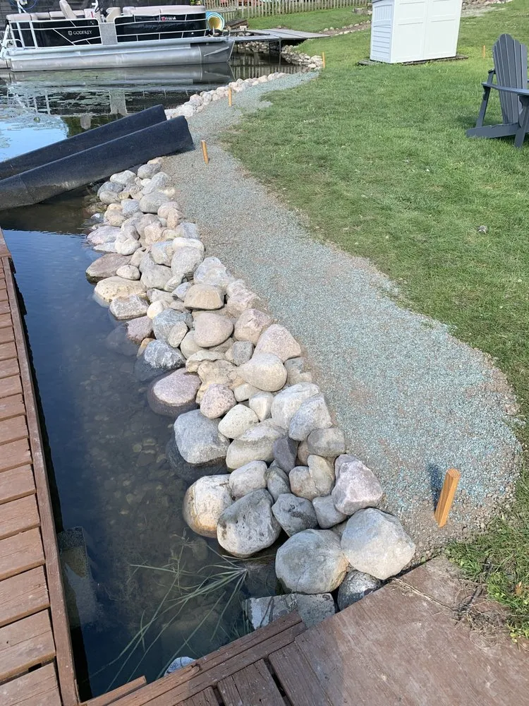 Custom garden landscaping in Okauchee Lake, WI by DairyLand-Scaping & more