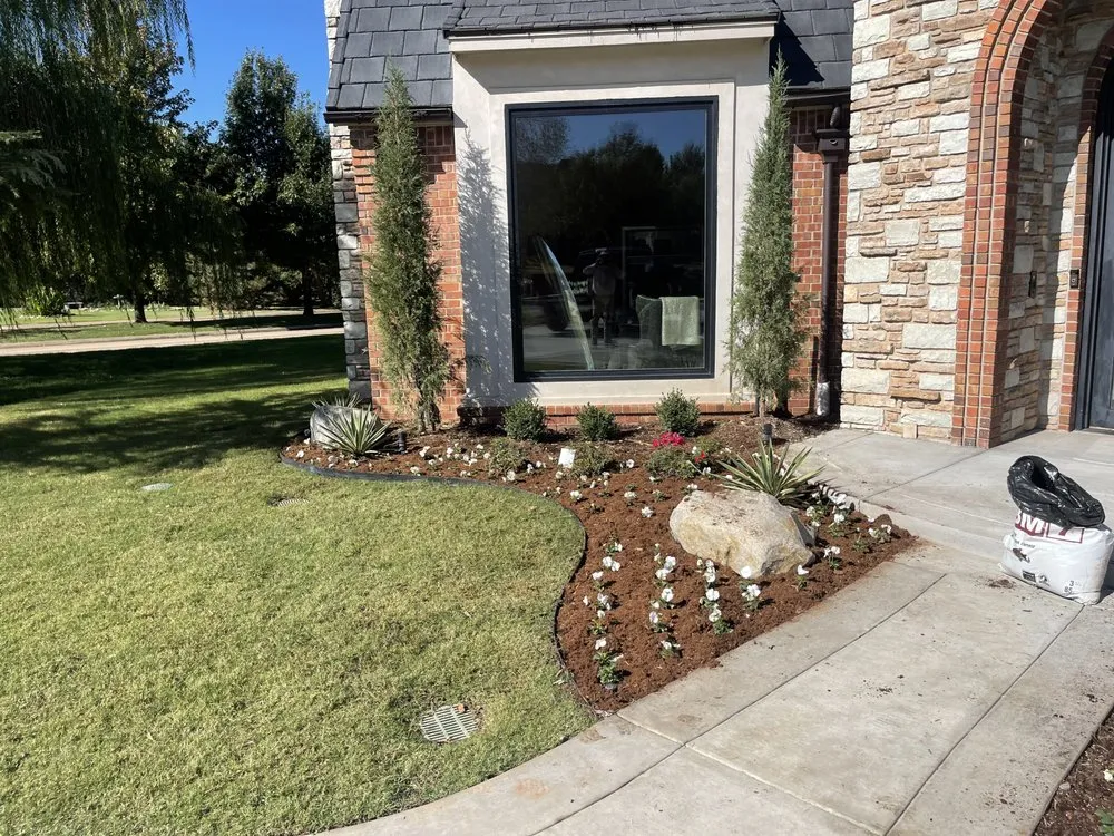 Professional landscape installation for homes across Oklahoma City, OK - DAJ Enterprises