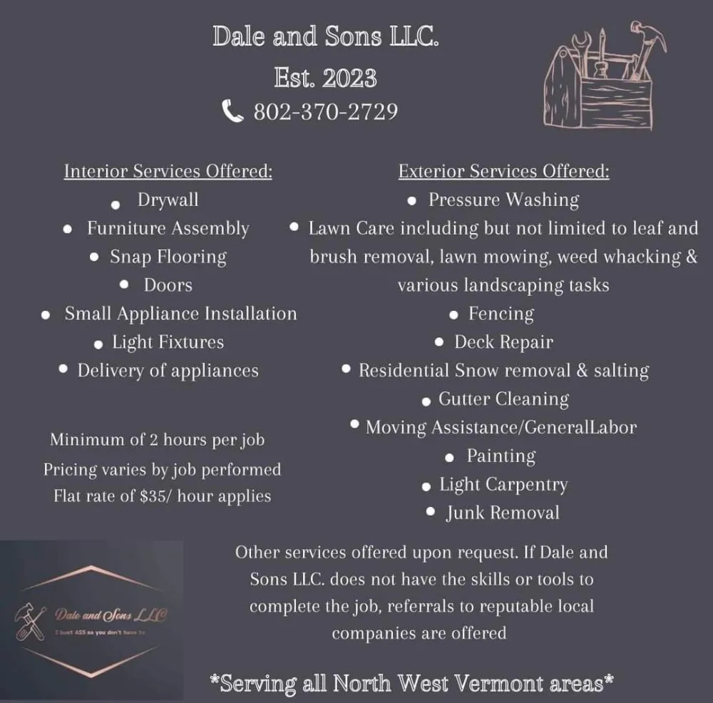 Professional lawn care service in Swanton, VT - Dale and Sons