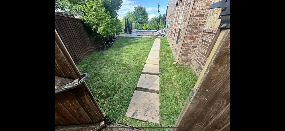 Custom landscape design for outdoor upgrades in Carrollton, TX by Dallas Sod Grass