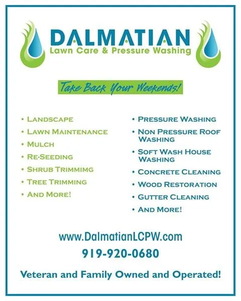 Trusted outdoor landscaping in Goldsboro, NC by Dalmatian Lawn Care & Pressure Washing