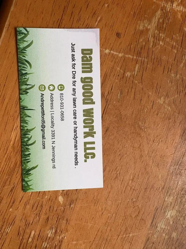 Custom lawn mowing service with custom design across Flint, MI - Dam Good Work