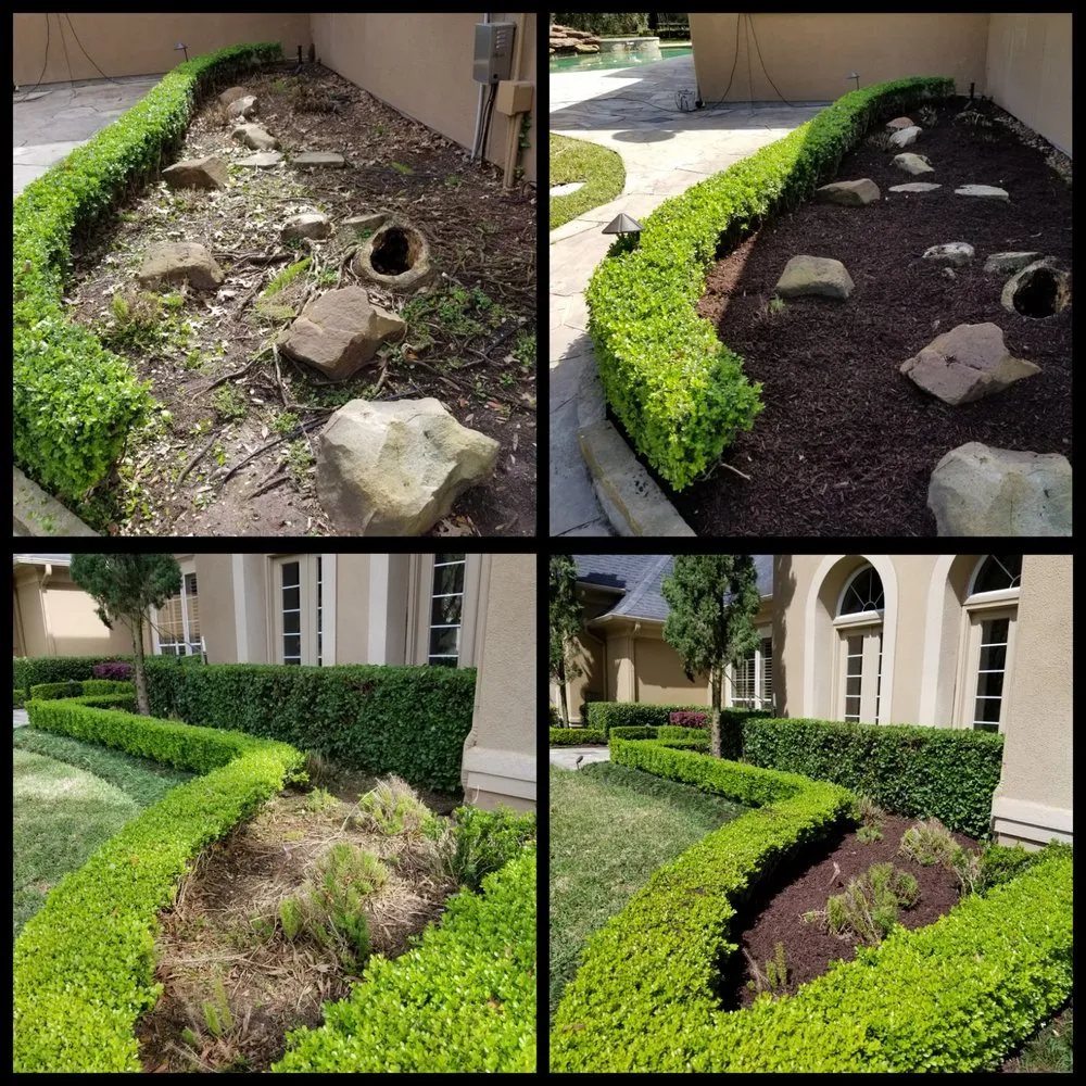 Affordable garden landscaping with custom design in Pasadena, TX by Daniel's Lawn Service & Pressure Washing