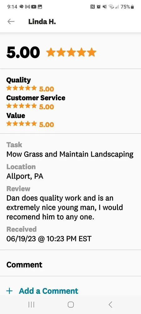 Affordable landscape design for residential properties in Hyde, PA by Dano's Lawn Care