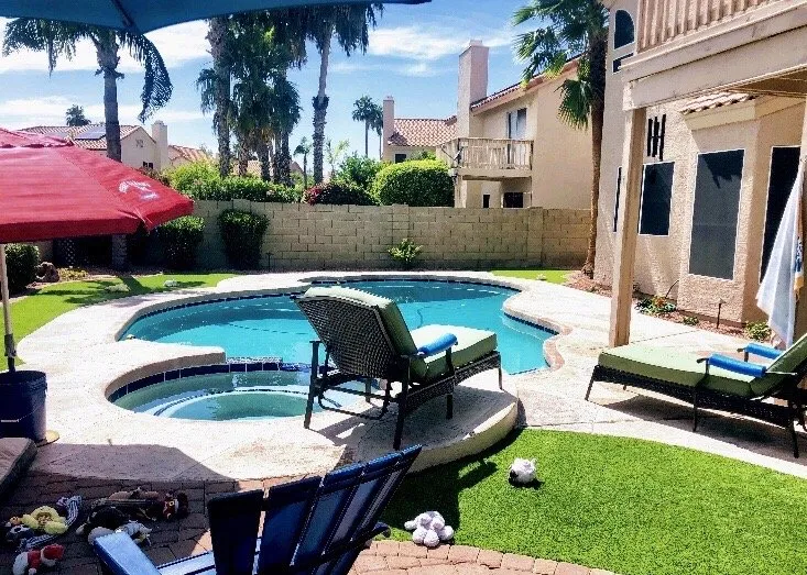 Custom landscape installation in Phoenix, AZ by Dan's Environmental Specialties