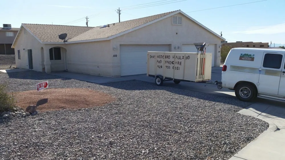 Trusted lawn mowing service experts serving Lake Havasu City, AZ - Dan's Hedging, Hauling & Yardcare