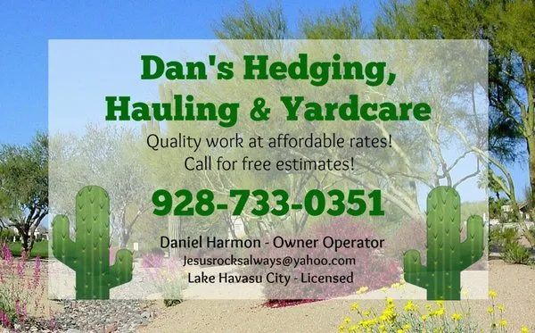 Dan's Hedging, Hauling & Yardcare Logo