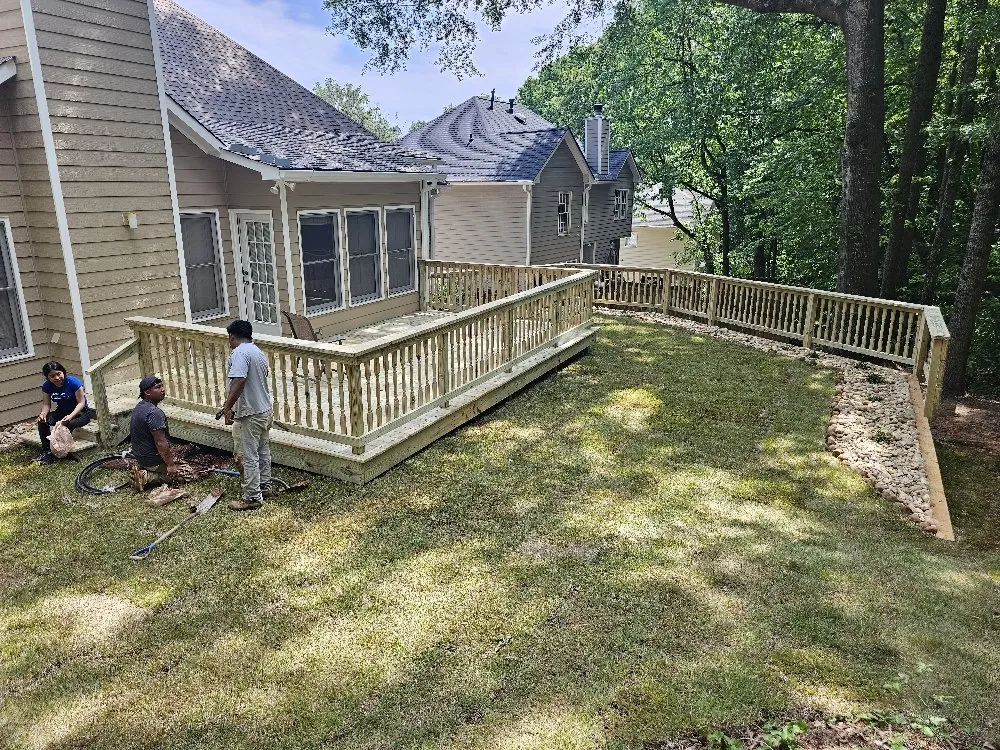 Affordable landscaping services for year-round maintenance in Woodstock, GA by Dans Tree and Landscaping