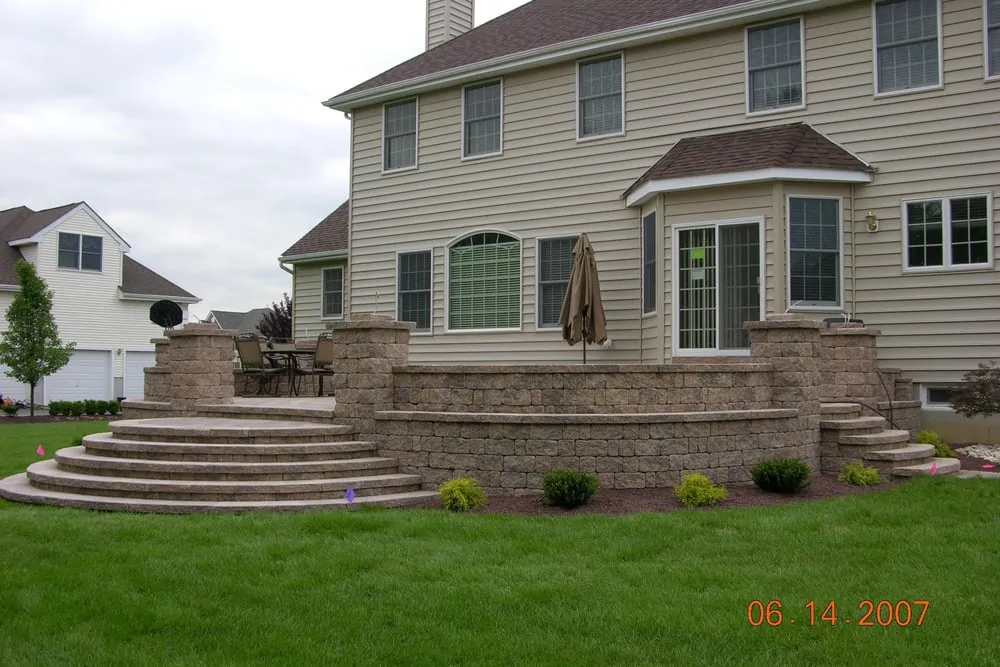 Top-rated landscape installation with custom design in Whiting, NJ by Danway Pavers