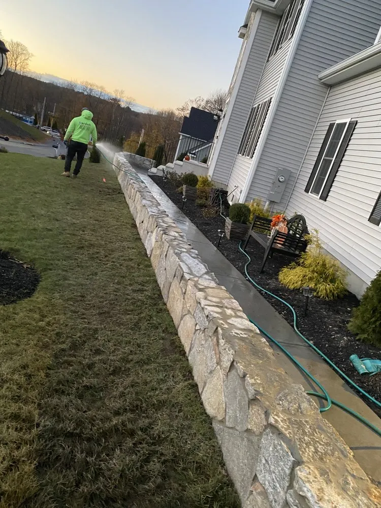 Affordable yard maintenance in Milford, MA by Dardah Masonry and Landscaping