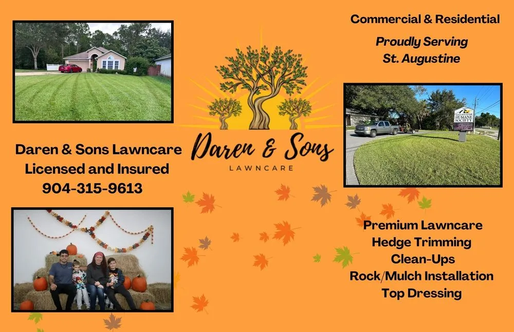 Trusted yard cleanup service in St. Augustine, FL by Daren & Sons Kick Gas Lawncare