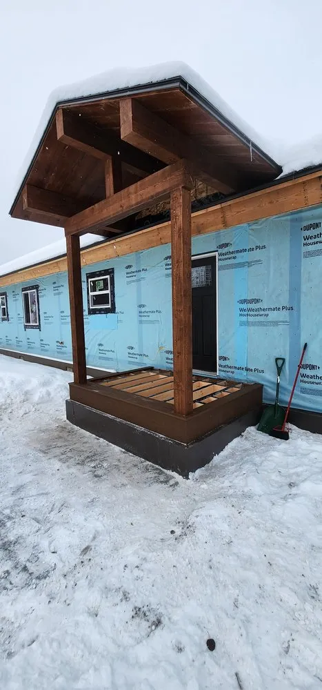 Custom landscape installation in Thayne, WY by Dark Timber Services