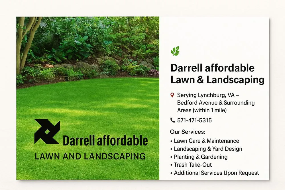 Top-rated landscape design for residential properties across Lynchburg, VA - Darrell Affordable Lawn and Landscaping