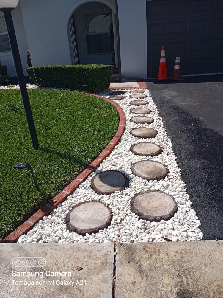 Professional landscape installation for homes in Davie, FL by Darvin Landscaping