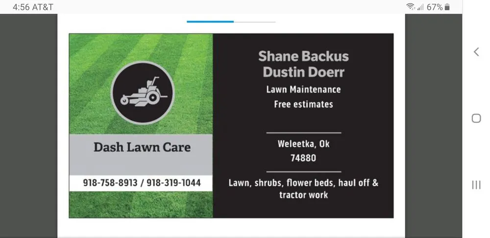 Custom yard maintenance in Weleetka, OK by Dash lawn care