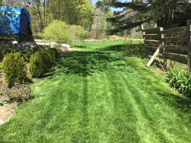 Custom landscape installation in Alna, ME by Dave Kelley And Sons Property Services