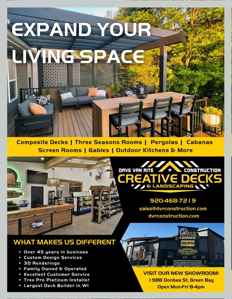 Local residential landscaping for residential properties across Green Bay, WI - Dave Van Rite Construction