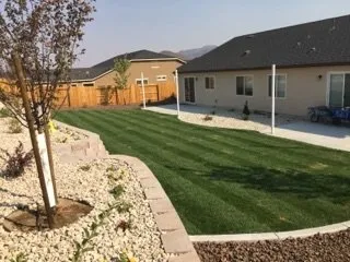 Custom outdoor landscaping with custom design across Gardnerville, NV - Davenport Landscape