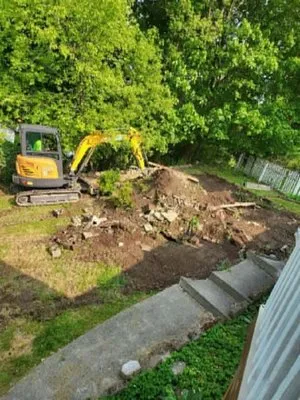Dave’s excavation and landscape