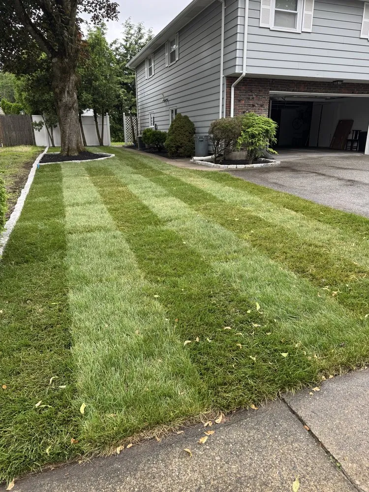 Custom landscape installation in Lynn, MA by Dave’s Landscaping & Masonry