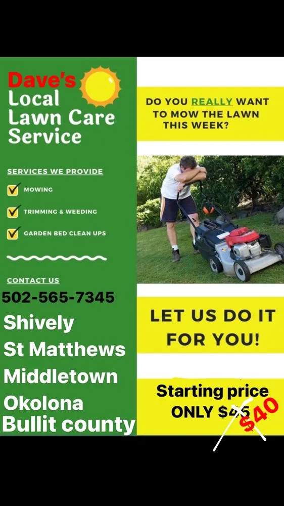 Expert yard cleanup service in Brownsboro Village, KY by Dave’s Local Lawn Care Services