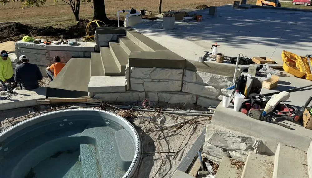 Custom garden landscaping in Lamar, MO by Davey Dirt Works