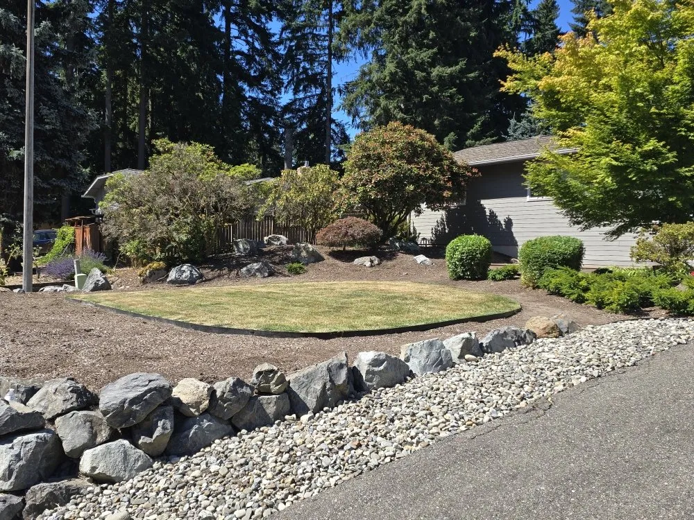 Custom landscape installation for residential properties across Everett, WA - David lawn care