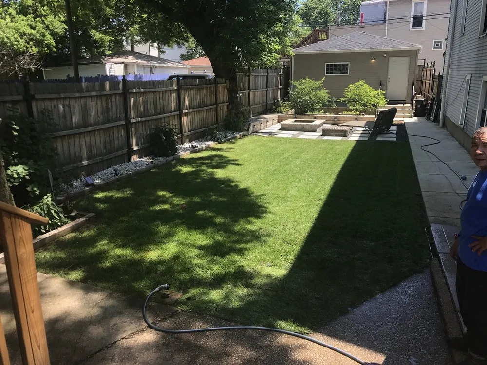 Custom landscape installation in Chicago, IL by David Martinez Landscaping