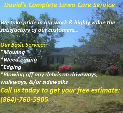 Expert lawn mowing service near you across Anderson, SC - David's Complete Lawn & Tree Service