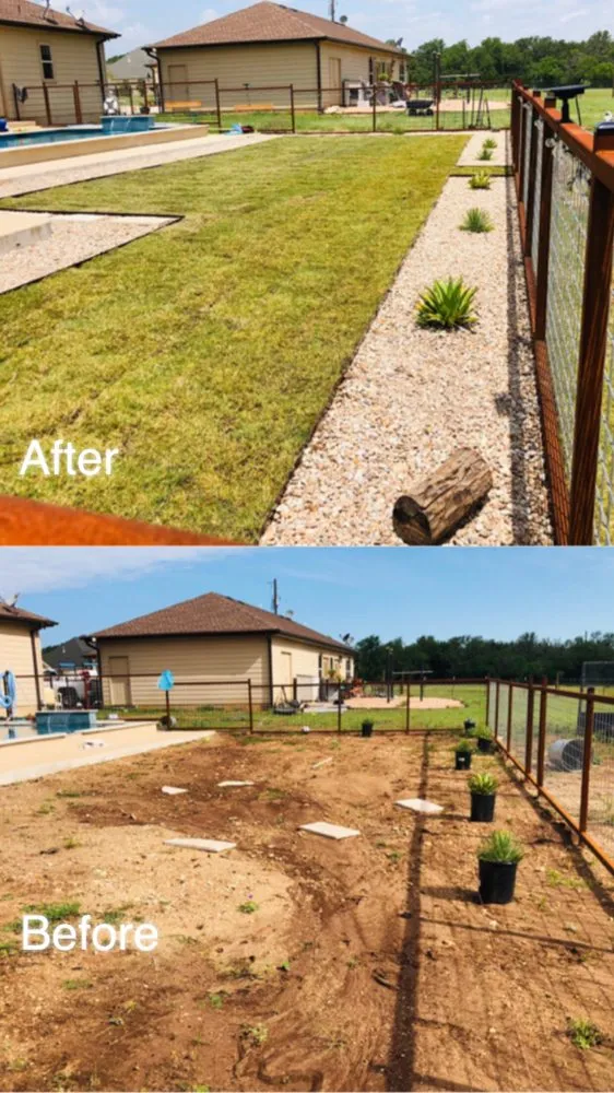 Expert landscape installation for residential properties in Leander, TX by David's Lawn & Tree services