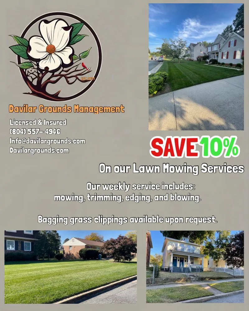 Top-rated lawn care service experts serving Richmond, VA - Davilar Grounds Management