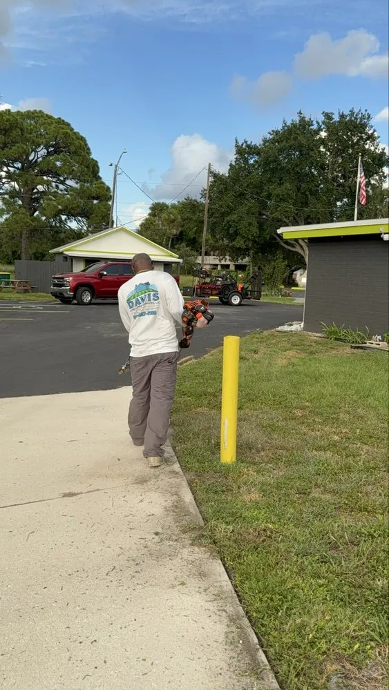 Professional landscaping services for homes in Palm Bay, FL by Davis Curb Appeal Services