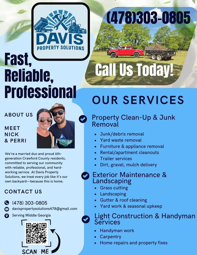 Trusted yard maintenance experts serving Fort Valley, GA - Davis Property Solutions