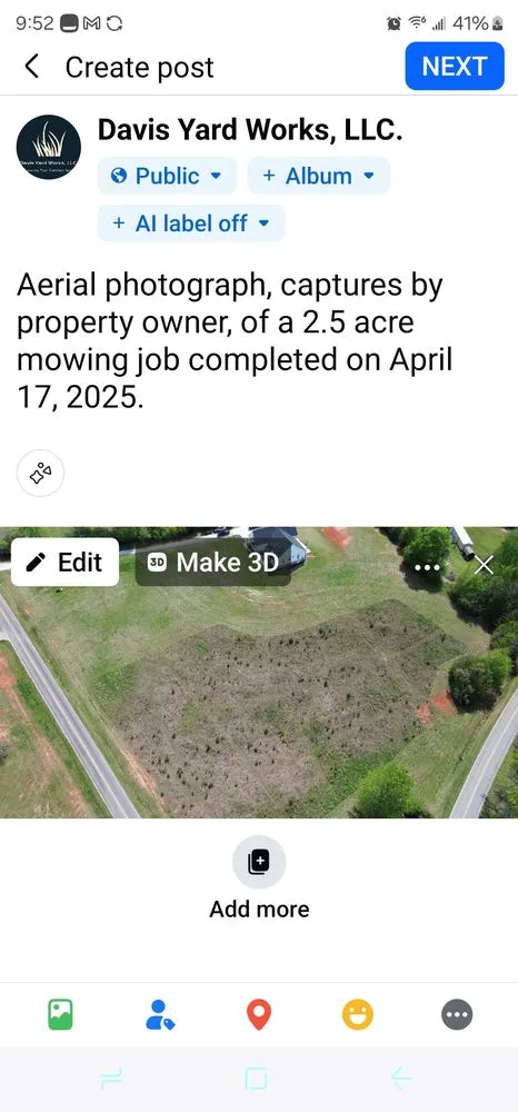 Affordable lawn mowing service in Liberty, SC - Davis Yard Works