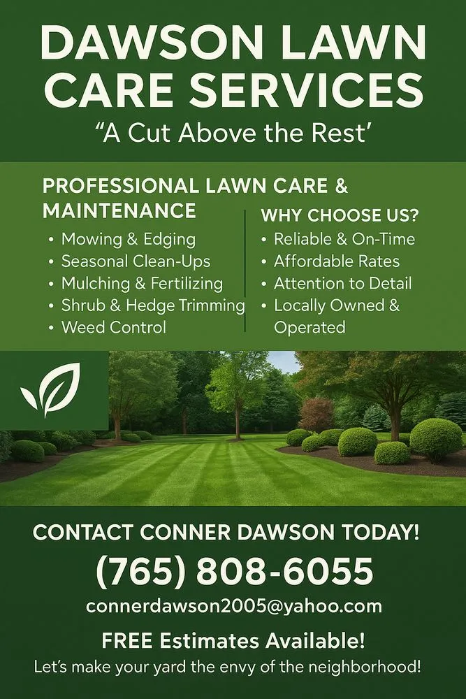 Top-rated lawn mowing service experts serving Muncie, IN - Dawson Lawn Care Services