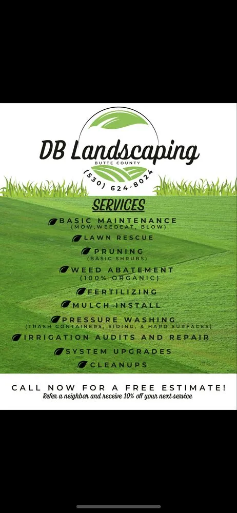 Professional residential landscaping experts serving Chico, CA - DB Landscaping
