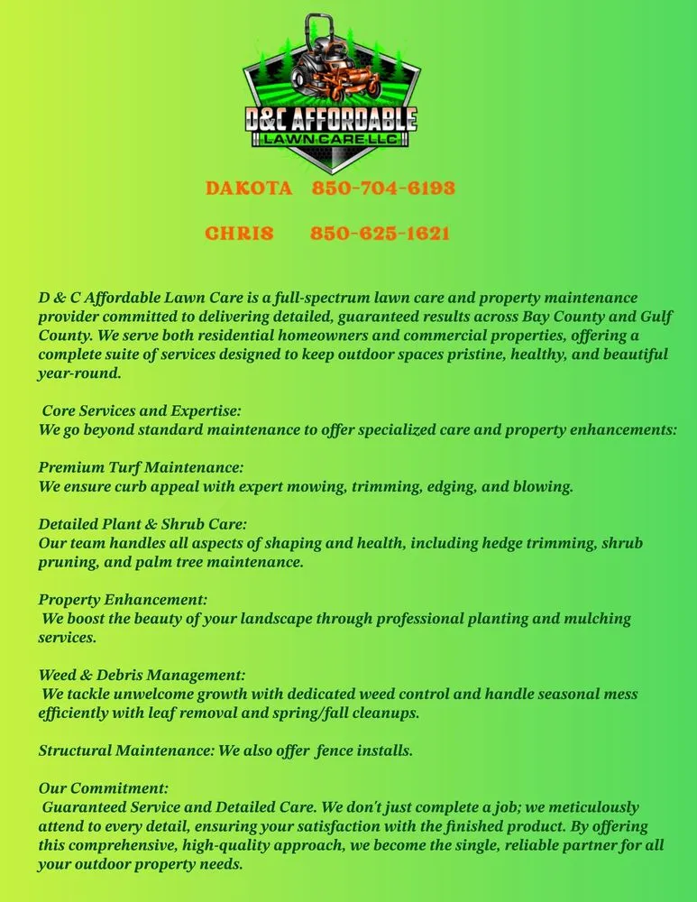 Top-rated landscape design for residential properties across Youngstown, FL - D&C Affordable Lawncare