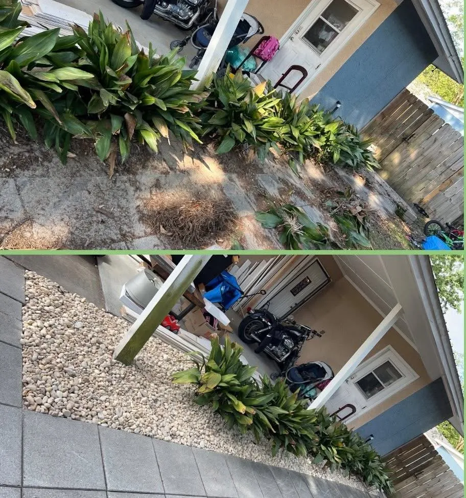 Custom garden landscaping for homes in Youngstown, FL by D&C Affordable Lawncare