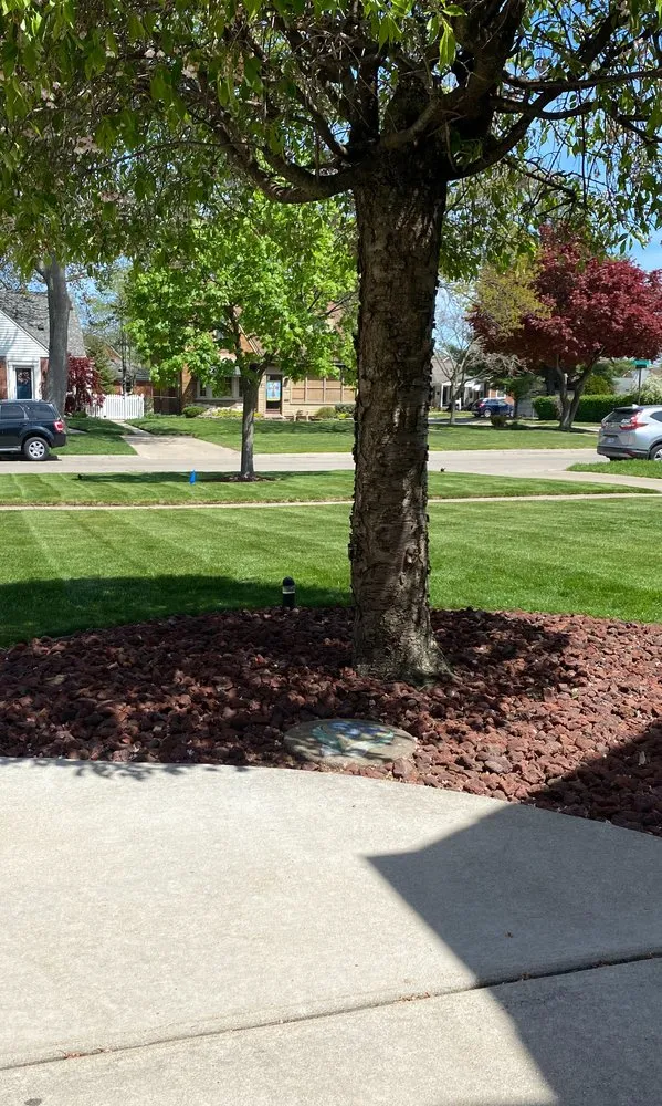 Professional landscape installation in New Hudson, MI by D&C Lawn Services