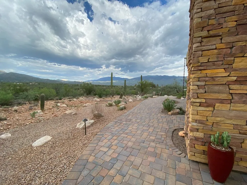 Professional residential landscaping with custom design in Tucson, AZ by DCJ & Associates