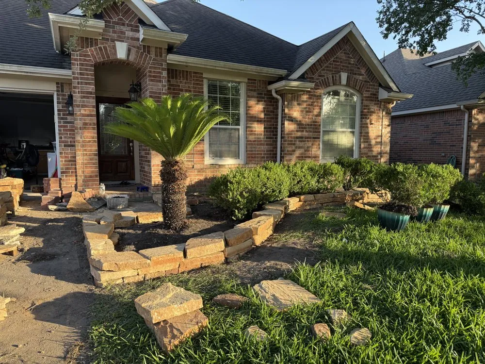 Professional outdoor landscaping with custom design across Cypress, TX - DD Irrigation & Landscaping Service