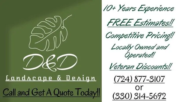 D&D Landscape And Design Logo