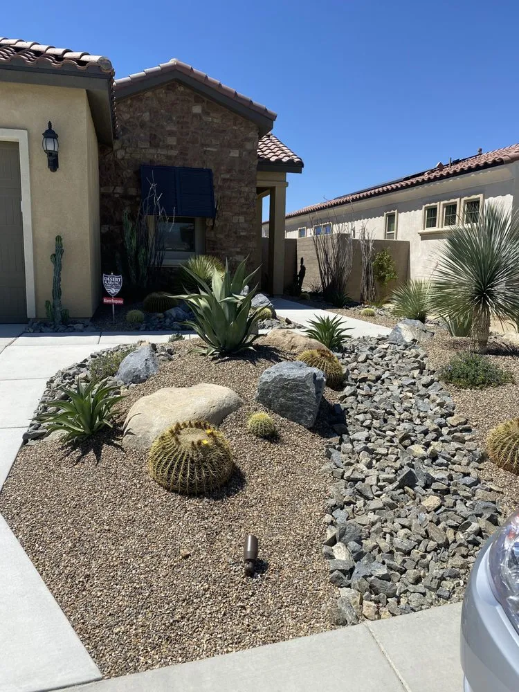 Custom landscape installation for year-round maintenance in Thousand Palms, CA by DD Landscaping