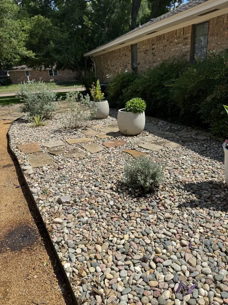 Local landscape installation for residential properties in Garland, TX by D&E Landscape Maintenance
