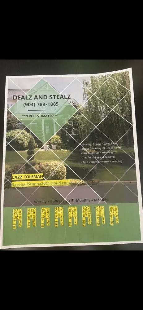 Expert yard maintenance with custom design across Green Cove Springs, FL - Dealz And Stealz Lawncare